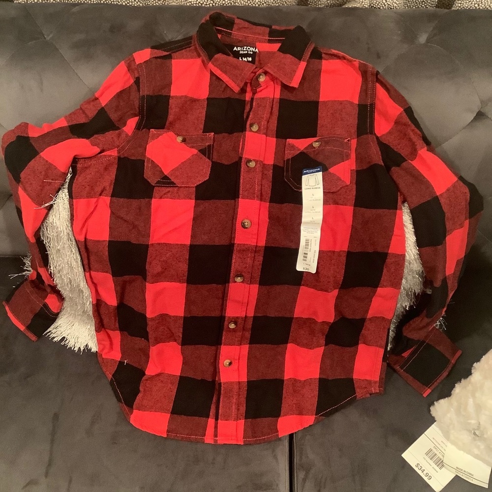 Boys Plaid Button Down